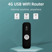 4G-USB-WLAN-Modem-Router mit SIM-Kartensteckplatz, 4G-LTE-Auto-WLAN-Router, UnterstüTzt B28 European Band-Schwarz