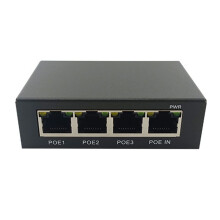 4-Poorts Gigabit POE-Extender 100/1000M Netwerkswitch-Extender IEEE802.3Af/At Plug& voor PoE- NVR IP-Camera AP