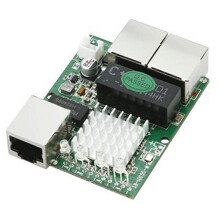 Industrial-Grade Min Three-Port 1000M Gigabit RJ45 Standard Port Network Module 5V-12V Powered Network Splitter