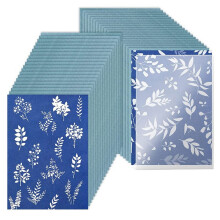 40 Pcs Sun Print Paper Kit with Acrylic Panel A5 Sun Printing Art Paper Sensitivity Nature Printing Paper