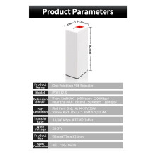 Repetidor POE de 2 Portas 10/100Mbps Extensor PoE de 1 A 2 com IEEE802.3Af/At Plug& 48V para PoE NVR IP Camera AP
