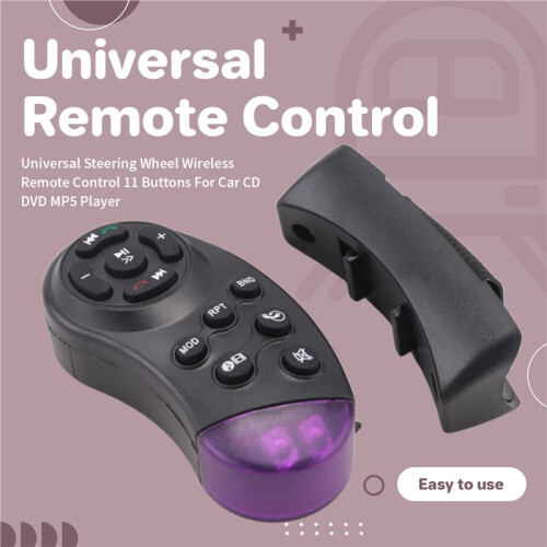 Universal Steering Wheel Wireless Remote Control 11 Buttons for Car CD DVD MP5 Player 2