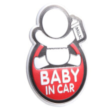 Baby in Car Sticker Baby Board Car Aluminum Sticker for X-TRAIL Qashqai Octavia Fabia Clio B