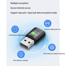 600Mbps 5Ghz 2.4Ghz Carte RéSeau Sans Fil USB Wifi Dongle Adaptateur USB Double Bande RTL8811 Adaptateur LAN pour Windows /PC
