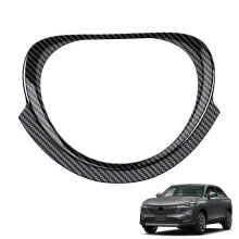 For Vezel HR-V HRV 2021 2022 Interior Car Carbon Fiber Steering Wheel Panel Cover Trim Decoration Frame