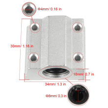 3D Printer Slide Block Linear Motion Bearing  SCS8UU 8mm Bushing for Anet A8 Prusa I3 4 Pcs