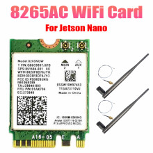 Carte WiFi AC8265 + Adaptateur RéSeau D'Antenne 6DB pour Jetson 300Mbps + 867Mbps 2.4GHz 5GHz Double Bande NGFF BT4.2 Module