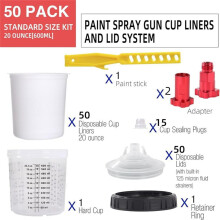 Paint Sprayer Mixing Cup Paint Cup Paint GunCar Cup Liner and Lid System Paint Sprayer Mixing Cup
