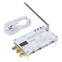 For HamGeek White Analog TV Signal Transmitter Home Analog TV Transmitter with OLED Display Supports Global TVs