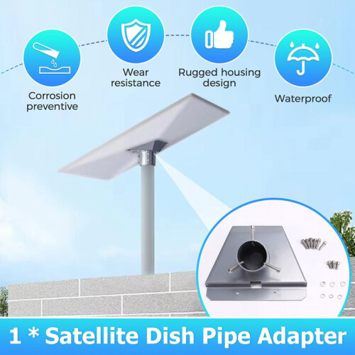 Roof Mount Plate Pole Base Satellite Antennae Base Wall Mounted Antenna Base Satellite Pipe Adapter Base Support Base 1