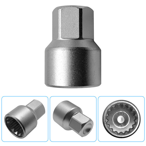 Steel Wheel Locking Nut Key for Porsche, 63 Thin-Walled Socket Adapter 2