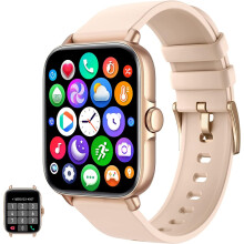 Smart Watch with Call Function, Full Touch Screen Fitness Tracker for Android iOS, Heart and Sleep Monitor for Men Women