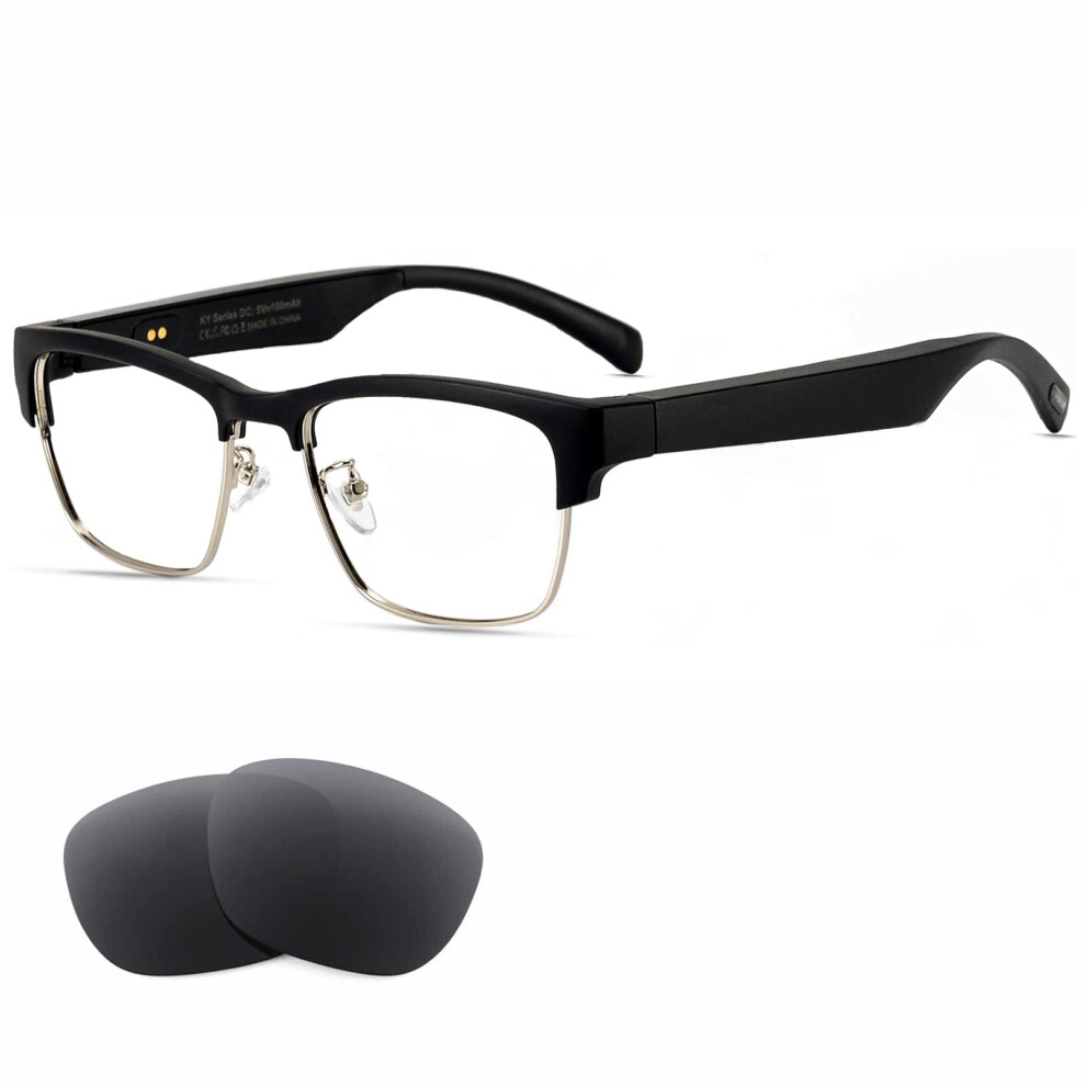Blue/Light Tooth Audio Glasses, Polarized And Filter Lenses, Hands Calling