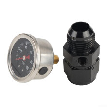 AN12 Fuel Pressure Gauge 0100 PSI Stainless Steel 1/8 NPT for Performance Car Fuel Lines