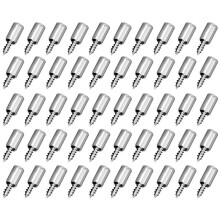 50Set Self-Tapping Screw with Rubber Sleeve Laminate Support Homemade Wardrobe Cabinet Glass Hard Partition Nail