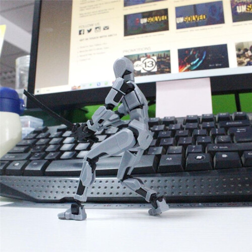 Multi Jointed Movable Robot 3D Printed Mannequin Toyslucky PVC Model  Full Body Activity Robot Action Figures-D 2