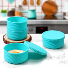 4Pcs Air Fryer Egg Poacher,Air Fryer Egg Mould, Ramekins for Air Fryer, Easy to Clean, for Fried Egg Muffin Sandwiches
