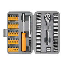 57-Teiliges SteckschlüSsel-Autoreparatur-Werkzeugset, Batch-RatschenschlüSsel-Reparaturwerkzeug, Multifunktions-Werkzeugkasten, Hardware-Werkzeuge