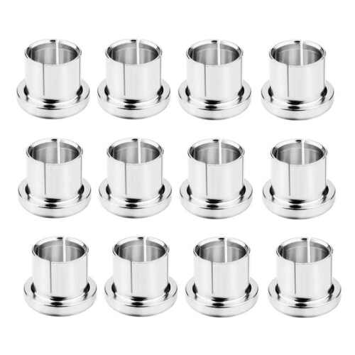 12Pcs Rhodium Plated RCA Protection Cap Short Circuit Socket Phono Connector RCA Shielding Socket Protect Cover,Silver