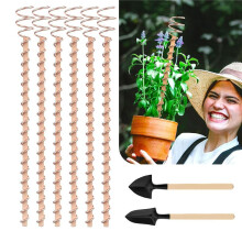 Electroculture Plant Stakes, 6Pcs 11.5Inch Long Electroculture Gardening Copper Coil Antennas for Growing Garden, Plants