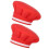 2Pcs Reusable Silicone Wine Stopper,Chef Hat Shaped Champagne Beverage Stoppers Red 1