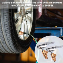 2Pcs Lock Air Chuck Tire Inflator,Metal Locking Tire Air Chuck with Air Release Valve,8mm Standard Tire Valve Thread
