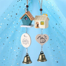 Resin Wind Chime Copper Bell Crafts Garden Home Outdoor Hanging Decor Gift Ornament Car Bedroom (A)