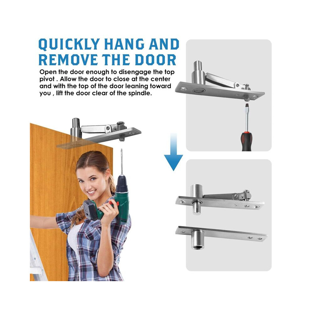 Door Pivot Hinges Heavy Duty Hinges For Max 200 Lb Wood Doors ,Pivot Hinges For Hidden Door Bookcase,Secret Door 6032183776469