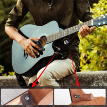 12Pcs Guitar Strap Locks Buttons Metal End Pins with Mounting Screws for Acoustic Classical Electric Guitar Bass Ukulele