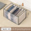 1PCS Pants Clothing Storage Box, 7 Grids Washable Foldable Drawer Clothes Organizer (White) 6