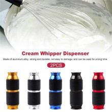 2 Uds. Dispensador de Batidor de Nata, Abridor de Botellas, Herramienta de Postre Antideslizante para Cocina Casera (Azul)