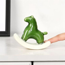Statue de Cheval à Bascule en CéRamique pour la Maison, Sculpture D'Art Moderne pour DéCor D'ÉTagèRe de Table, Ornement de Bureau de Figurine