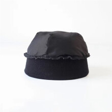 Adult Brimless Hats Baseball Cap Women Hairy Sports Hat Knitted Wig Hat W/ Wigs Hip Hop Headband Black + Gray