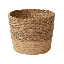 Straw Weaving Flower Plant Pot Wicker Basket Rattan Flowerpot Storage Basket Handmade Woven Planter Basket M