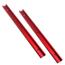 2pc Aluminum 400mm Double-Cut Profile Universal 3/4 T-Track with Predrilled Mounting Holes,30 Type T Track