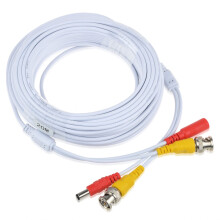White 65ft BNC Extension Cable for Swann SRPRO815 Security Camera, Plug and Play, Stable Signal
