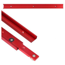 2pc Aluminum 400mm Double-Cut Profile Universal 3/4 T-Track with Predrilled Mounting Holes,30 Type T Track