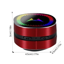 Bone Conduction Speaker TWS Wireless Stereo Sound Portable LED Kleurrijk Licht Bone Conduction Speaker-Rood