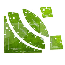 5pcs Polygon Transparent DIY Sewing Quilting Templates Sewing Stencils Patchwork Ruler Handmade Practical Tool