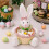 Easter Candy Dish, Bunny Easter Basket, Easter Candy Storage Basket, Gift Box for Table Decor Easter Gift,A 2