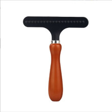 Carpet Rake, Carpet Groomer Rake,Pet Hair Remover,Iron Comb with Wooden Handle for Carpets Rugs Removal