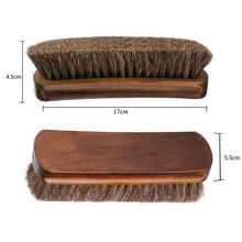 3 Pieces Horsehair Shoes Polish Brushes Kit Leather Shoes Boot Care Clean Polish Daubers Applicators