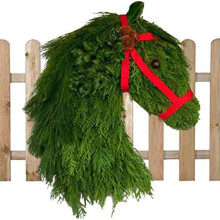Horse Wreaths for Front Door Beautiful Christmas Horse Christmas Training Horse Wreath, Artificial Wreaths