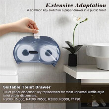 Tissue Dispenser Keys, Toilet Paper Dispenser Keys Compatible for Pacific Tissue and Toilet Paper Dispensers C