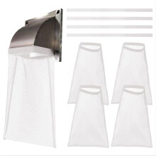 4Pack Dryer Vent Lint Bags Lint Traps Lint Dust Bag for Outdoor Dryer Vents Capturing Lint and Dust White