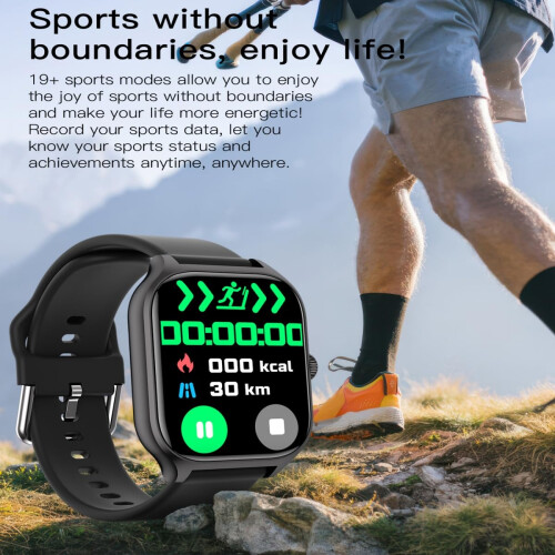 Smart Watch with Call Function, 2.01' Display, IP68 Waterproof Fitness Tracker for Android and iOS 2