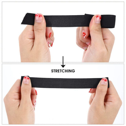 2PCS Sewing Elastic Bands for Knitting Stitching Stretch Flat Elastic Cord Wide Braided Elastic Spool DIY Crafting Tools 1
