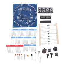 GöR-Det-SjäLv-Roterande Elektronisk Klocka Elektronisk Krets GrundläGgande Experimentsats LED-SkäRm VäCkarklocka DIY-Delar