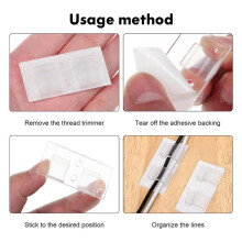 50Pcs Outdoor Light Clips Wire Fixers Self-Adhesive Wire Clips Cable Organizers for String Lights Decorations Cables