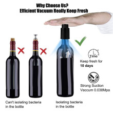 Confezione da 2 Tappi per Bottiglia di Vino Tappi per Vino Sottovuoto Conservatori per Vino Riutilizzabili Tappi per Vino Tappi per Bottiglia di Vino